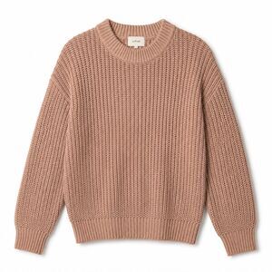 Wilfred Aritzia Chunky Knit Sweater Women's Large Beige Crewneck Cozy Oversized